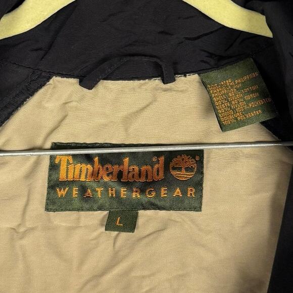 Timberland Vintage Y2K Full Zip Hooded Utility Cargo Windbreaker Jacket Sz Large - Picture 5 of 15
